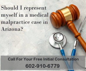 Self representation in medical malpractice cases