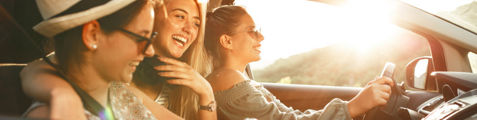 teenaged driver with friends