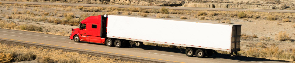 red semi truck on highway