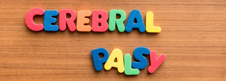 Color letters spelling cerebral palsy